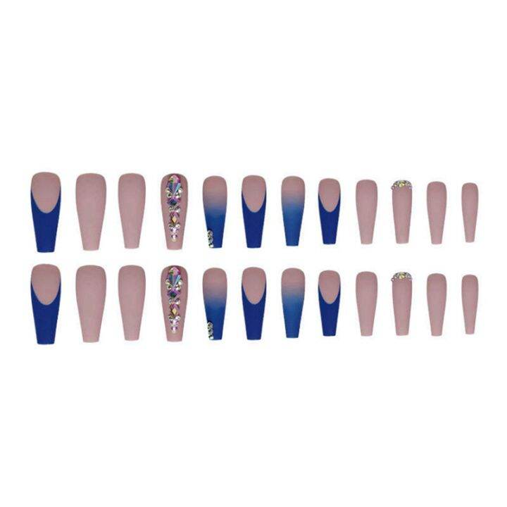 blue-french-ballerina-false-nails-gradual-change-rhinestones-fake-nails-wearable-press-on-nails