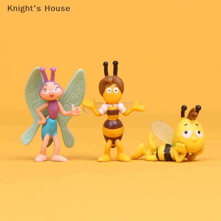 knights-house-maya-the-bee-หุ่นตัวการ์ตูนฟิกเกอร์ตกแต่งเค้กหุ่นฟิกเกอร์สำหรับเป็นของขวัญเด็ก