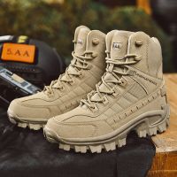 2022 New Winter Footwear Military Tactical Mens Boots Special Force Leather Desert Combat Ankle Boot Army Mens Shoes Plus Size