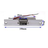 ล็อคประตูแบบชนไฟฟ้า12V ล็อคประตูอิเล็กทรอนิกส์สำหรับการเข้าถึงระบบควบคุมร้านบ้านการป้องกันรักษาความปลอดภัยตามที่แสดง