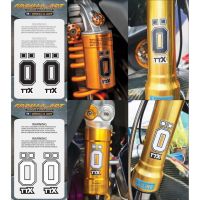 [คุณภาพดี]สติ๊กเกอร์ติด โช๊คหน้าหลัง LOGO ตัว O TTX Ohlins เกรดพรีเมี่ยม / Motorcycle Sticker LOGO O TTX Ohlins