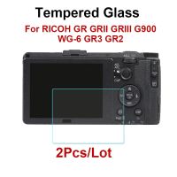 กล้อง2ชิ้นกระจกนิรภัยสำหรับ RICOH GR GRII G900 WG-6 GR3 GR2ปกป้องหน้าจอชัดเจนแบบ HD แสดงภาพยนตร์ฟิล์มป้องกัน