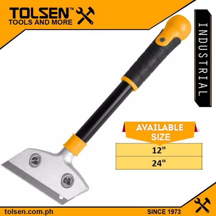 Tolsen Heavy Duty Glass & Tile Scraper w/ Soft Grip Steel Tube (12