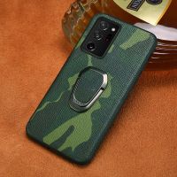 ☇ LANGSIDI Camouflage leather case For Galaxy note 20 ultra magnetic Ring Bracket stand fundas For Samsung S23 S22 S21 plus a54