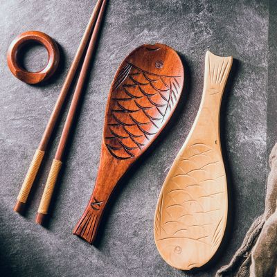 ☸ Fish Shaped Rice Spoon Creative Japanese And Korean Rice Shovel Household Kitchen Cutlery Fish Spoon Rice Spoon Wooden Spoon New