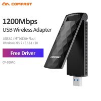 USB Gigabit อะแดปเตอร์ Wifi 2.4 1200Mbps &amp; 5กิกะเฮิร์ตซ์เครื่องอุปกรณ์เชื่อมต่อกับ Wifi ฟรีไดรฟ์ USB3.0การ์ดเน็ตเวิร์กเสาอากาศ2Dbi รับสัญญาณสำหรับแล็ปท็อปเดสก์ท็อป