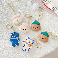 ตุ๊กตาผ้าพันคอ Bears Fit AirTag Anti Drop Case Creative Silicone Cover Tracker Cartoon Soft