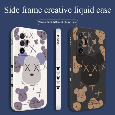 เคสมือถือการ์ตูนหมี Liquid Silicone Phone Case For Samsung Galaxy A72 A71 4G A52 A51 4G A42 5G A31 A41 A32 4G A21S Shockproof Camera Lens Protection Soft Back Cover เคสมือถือ