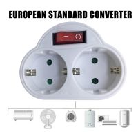 Durable EU Standard Multiple Plug 250V 16A Double Socket Switch Outlet Socket Adapter Power With Plug Conversion Socket U3H0