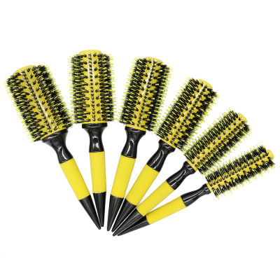 6 Sizes Professional Round Roller Hair Comb Hairdressing Curling Hair Brushes Comb Ceramic Iron Barrel Comb Hair Styling Tools