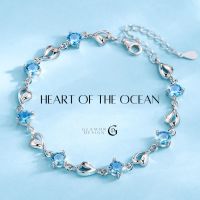 ☝GLAMOR✨สร้อยข้อมือเงินแท้ เพขรใหญ่ HEART OF OCEAN นำรักที่บริสุทธิ์ กําไลข้อมือเพชร กําไลข้อมือผู้หญิง กำไลข้อมือเงินแท้☟