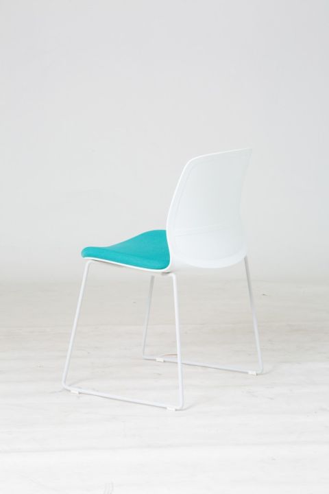 modernform-เก้าอี้สัมมนา-เก้าอี้อเนกประสงค์-รุ่น-ems-เหล็กสีขาว-เฟรมพลาสติกสีขาว-เบาะหุ้มผ้าสีเขียว