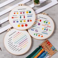 [COD] diy hand embroidery package needlework practice novice entry 3-piece set cross-border English