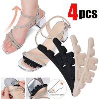 4pcs Silicone Forefoot Gel Pads Women High Heels Inserts Insoles for Sandals Non-slip Sole Shoes Backs Stickers Foot Heel Pad