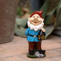 HEHJBY เครื่องประดับ ตลก Gnome โนมส์ เรซิน มินิ หุ่น สวนนางฟ้า รูปคนแคระ ภูมิทัศน์ขนาดเล็ก