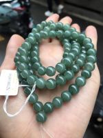 หยกพม่า7มม. สร้อยคอลูกปัดธรรมชาติ Charm ของขวัญผู้หญิง Amulets Jadeite Talismans หรูหราอัญมณีสีเขียวเครื่องประดับ Man Emerald