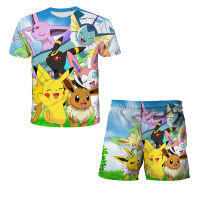 Kids Boys Tshirts Pants Pokemon T Shirt Childrens Clothing Sets Baby Girls Tops Tee Baby Clothes Short Sleeve Teen Girls Shirts