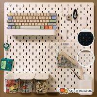 ✌ E MEIJIA Pegboard ชั้นวางของ ของแขวน ที่ใส่จดหมาย ไม้หนีบ ที่ใส่ของ สายรัด ตะขอ