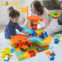 128PCS Marble Race Run Bricks Big Size Building Blocks Funnel Slide Blocks DIY Bricks Toys For Children Boys Girls Gifts