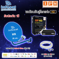 Infosat 35cm. (ยึดผนัง) + กล่อง IPM UP HD2 แถมสาย RG6ตามชุด