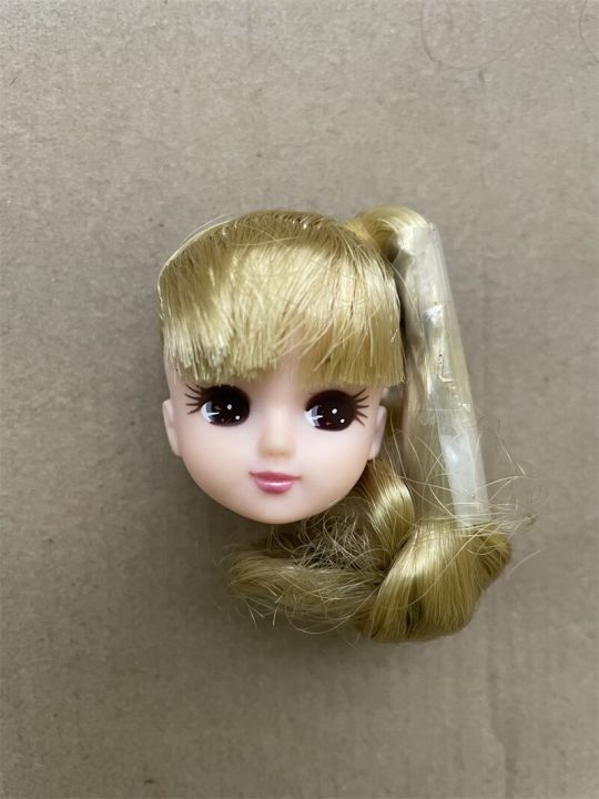 หัวของเล่นตุ๊กตา-licca-ของเด็กผู้ชายเด็กผู้หญิงหัวตุ๊กตาการ์ตูนแบบดั้งเดิมหัวตุ๊กตาน่ารักสำหรับการแต่งตัวผมของเล่นสะสม