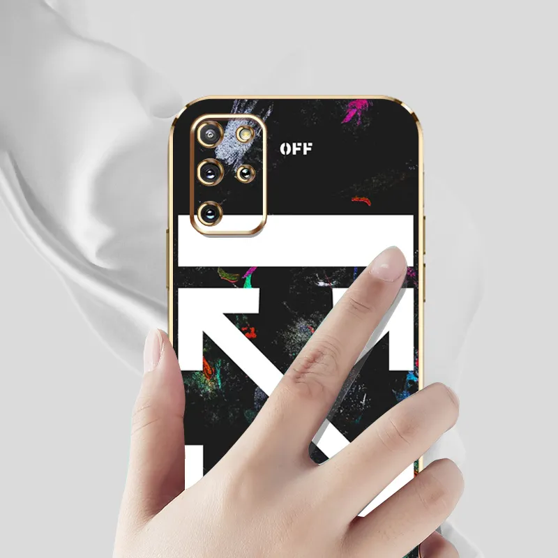 YBD LV Silica gel Phone Case With Lanyard for Samsung Galaxy S20