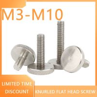 M3 M4 M5 M6 M8 M10 Knurled Large Flat Head Bolt Hand Screw Galvanized Screw 20/10/5/2Pcs Nails  Screws Fasteners