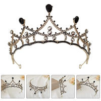 ETEREAUTY Tiara Rhinestone วินเทจ Inlaid Crown Prom Prom Tiara สำหรับเจ้าสาวหญิง