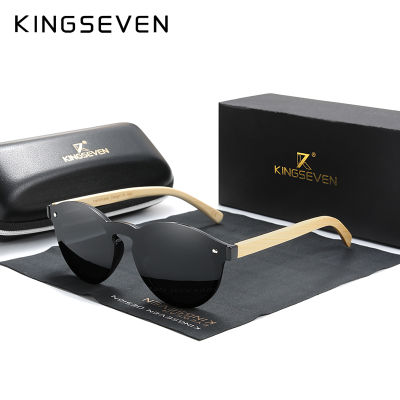 Custom LOGO KINGSEVEN 2020 Bamboo Series Polarized Mens Glasses Wooden Vintage Sunglasses UV400 Protection Fashion Women