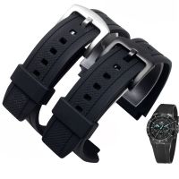 Black Silicone Rubber Sports Watch Strap Casio Edifice EF-552 Watchbands EF-552D-1A Men 39;s Bracelet Stainless Buckle 25x20mm