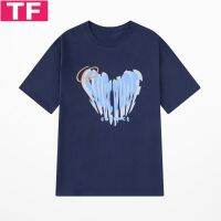 Summer New 100 Cotton Short-Sleeved Womens Korean-Style Heart Printing Loose Preppy Style Student All-Match T-shirt Mens Clothing