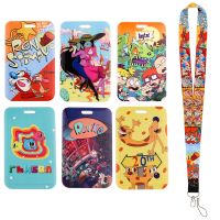 Funny Cartoon Credential Holder Cute Dog Key Chain Neck Strap Lanyard For Passport Card Anime Credit Card Holder Keychain Strap