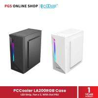 PCCooler LA200RGB Case (พีซีเคส) LED Strip, Fan x 3, With Out PSU ***ไม่มีไม่มี Power Supply