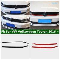 ตะแกรงตาข่ายด้านหน้าแผ่นครอบตะแกรงรถแข่งสีแดง/ดำเหมาะสำหรับ VW Volkswagen Touran 2016-2021อุปกรณ์เสริมภายนอก