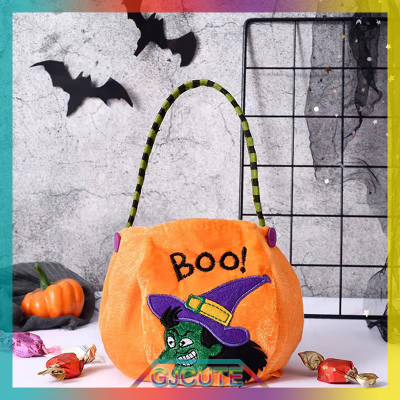 GJCUTE 2022 Halloween Candy BAG haloween pumpkin Witch กระเป๋าถือแมวสีดำ Trick or treat