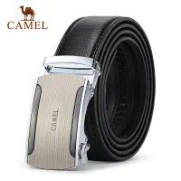 Camel Men Automatic Buckle Belt 100% Genuine Cow Leather Business Casual Strap Belt