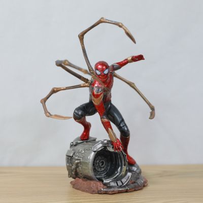 ZZOOI 18cm Superhero Iron spider hero Action Figure Combat version PVC statue Collection Model home decoration kids gift
