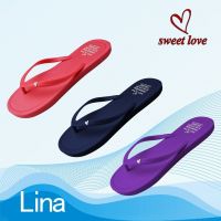 [A Full of energy]☈หวานรัก Lina นิ่มแฟชั่นและในบ้านคุณภาพสูงรองเท้าแตะ Flip Flop กลางแจ้งสำหรับผู้หญิง (W163)