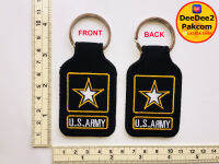 พวงกุญแจ ปัก ทหารบก อเมริกา US ARMY KEY CHAIN เพื่อใช้ สะสม ของฝาก งานสวย /  DeeDee2Pakcom