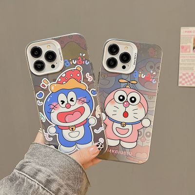 เคสโทรศัพท์หรูหราแบบเรียบง่ายสำหรับ iPhone14 Promax Anime Doraemon Case สำหรับ iPhone13 กรณีการ์ตูนน่ารักสำหรับ iPhone11 เวอร์ชั่นเกาหลีแฟชั่นคู่กรณีสำหรับ iPhone14