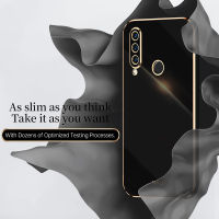 Fashion Square Frame Plating Silicone Phone Case on for Y6P 2020 Coque Ultra-thin Soft TPU Back Cover