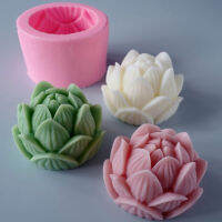 EVAN  Aromatherapy Candle Silicone Mold 3D Lotus Flower Shape Soap Silicone Mould DIY