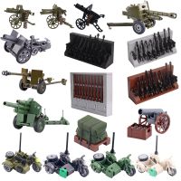 ✵☞ MOC Military SWAT Weapon WW2 Toy Gun Sandbag Cannon Building Blocks Bricks Toys for Children Kids Gifts DIY Toy Military