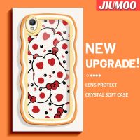 เคส JIUMOO สำหรับ OPPO A37 A37F เคสการ์ตูนดีไซน์ใหม่กระต่ายน่ารักเคสโปร่งใสลายกล้องถ่ายรูปสร้างสรรค์ซิลิกาเจลฝาครอบป้องกันขอบลอนเคสมือถือกันกระแทกแบบใสนิ่ม