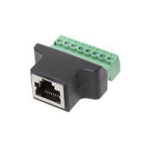 RJ45หญิงสกรูขั้ว8ขาเชื่อมต่อสายอีเธอร์เน็ต Extender อะแดปเตอร์