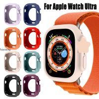 ลูกอมเคี้ยวนุ่มเคสเคสสำหรับ Apple Watch อัลตร้า8 SE 7 49มม. 45มม. 41มม. 44มม. บั๊มเปอร์สำหรับซีรีย์6 5 43 2 1 40มม. 42มม. 38มม.