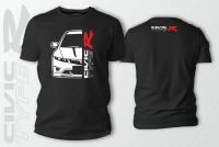 Double Side Hon Civic Type R Fn2R Car Auto Black Tshirt Cotton Men Men T Shirt Tees Custom Cool Shirts