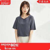 GIORDANO Women T-Shirts Rolled Trim Crewneck 100% Slub Cotton Tee Raglan Sleeve Summer Loose Fashion Casual Tshirts 05323409