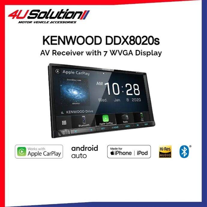 Kenwood DDX8020s AV Receiver with 7.0 inch WVGA Display Lazada