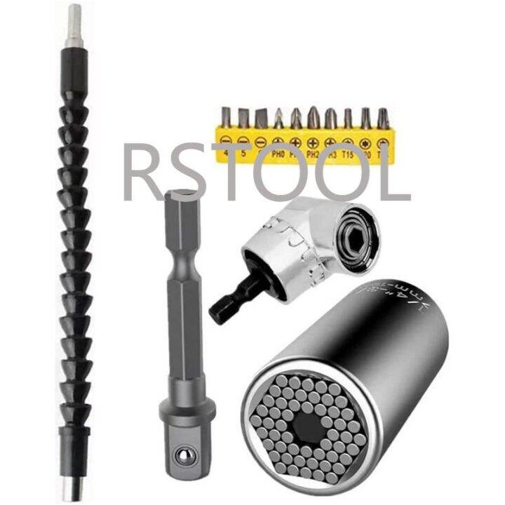 Flexible Drill Bit Extension Kit 105 Right Angle Drill Universal Socket